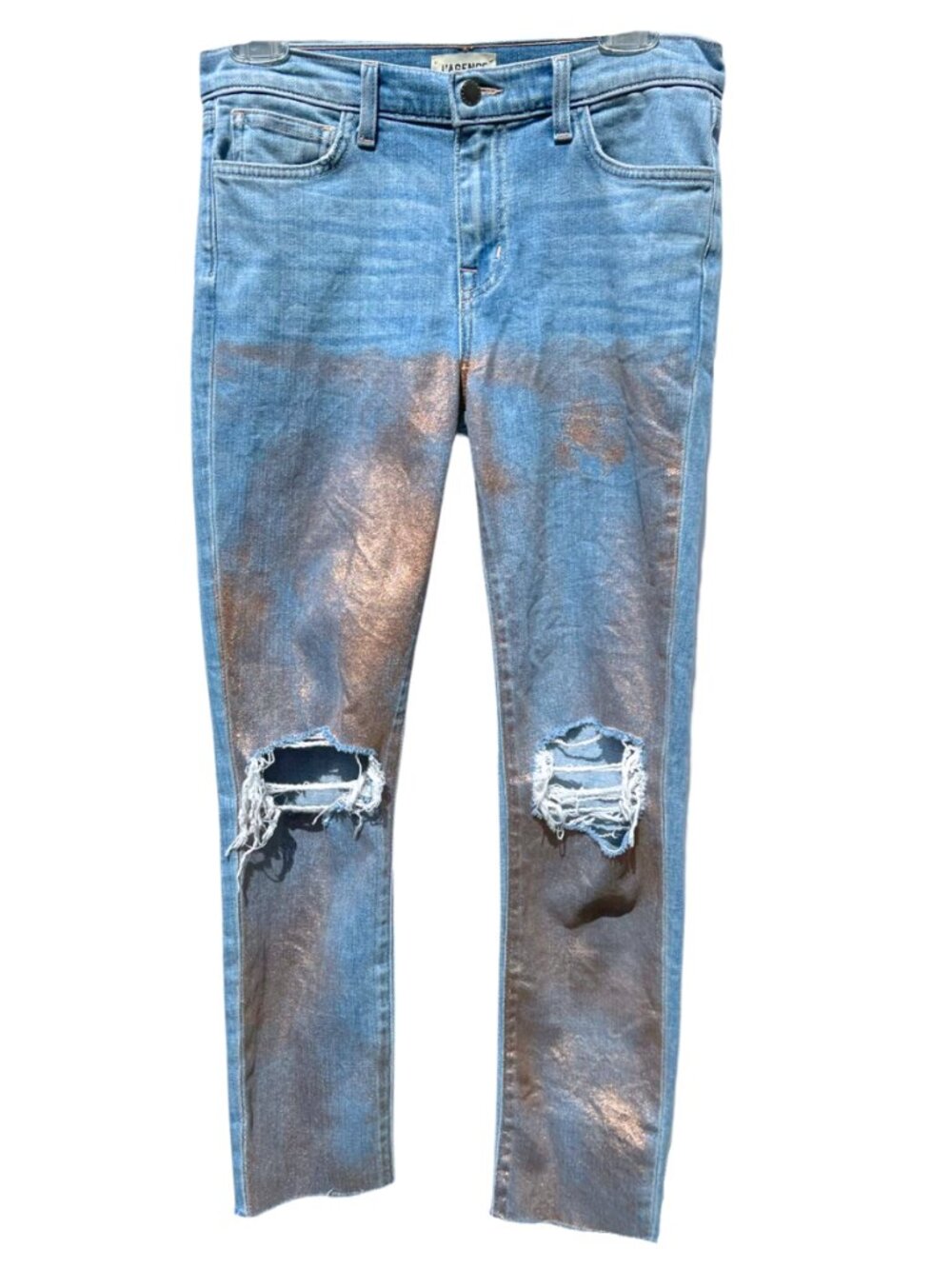 L'Agence Metallic Skinny Jeans